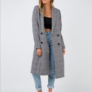 Princess Polly Plaid Trench Coat